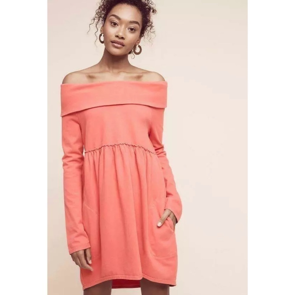 Anthropologie Saturday Sunday Off The Shoulder Cocoon Dress Cotton XS